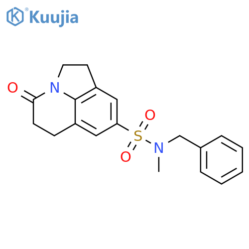 N-benzyl-N-methyl-11-oxo-1-azatricyclo6.3.1.0^{4,12}dodeca-4(12),5,7-triene-6-sulfonamide structure