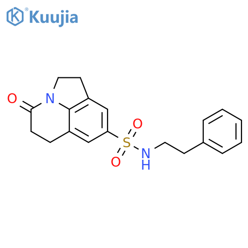 11-oxo-N-(2-phenylethyl)-1-azatricyclo6.3.1.0^{4,12}dodeca-4(12),5,7-triene-6-sulfonamide structure