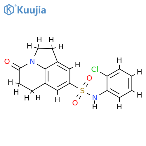 N-(2-chlorophenyl)-11-oxo-1-azatricyclo6.3.1.0^{4,12}dodeca-4(12),5,7-triene-6-sulfonamide structure