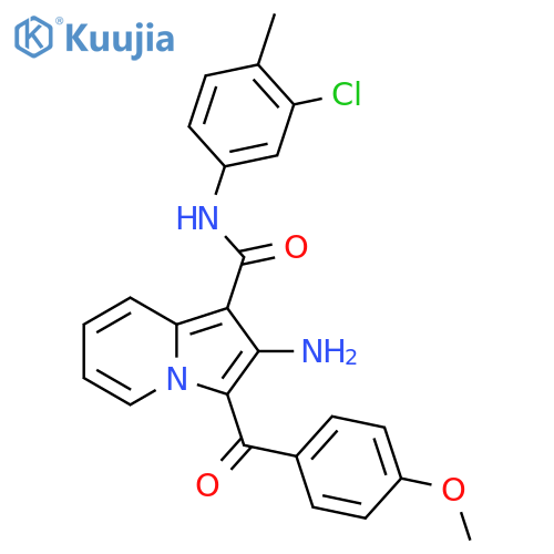 2-amino-N-(3-chloro-4-methylphenyl)-3-(4-methoxybenzoyl)indolizine-1-carboxamide structure