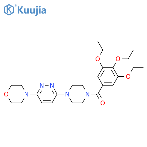 [4-(6-morpholin-4-ylpyridazin-3-yl)piperazin-1-yl]-(3,4,5-triethoxyphenyl)methanone structure