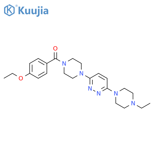 3-4-(4-ethoxybenzoyl)piperazin-1-yl-6-(4-ethylpiperazin-1-yl)pyridazine structure