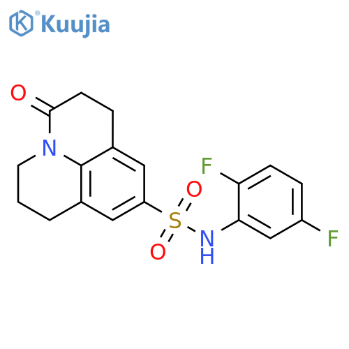 N-(2,5-difluorophenyl)-2-oxo-1-azatricyclo7.3.1.0^{5,13}trideca-5,7,9(13)-triene-7-sulfonamide structure