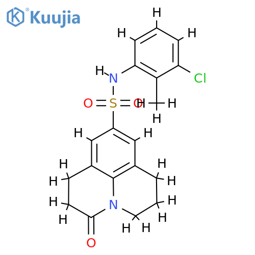 N-(3-chloro-2-methylphenyl)-2-oxo-1-azatricyclo7.3.1.0^{5,13}trideca-5,7,9(13)-triene-7-sulfonamide structure