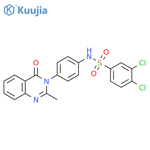 3,4-dichloro-N-4-(2-methyl-4-oxo-3,4-dihydroquinazolin-3-yl)phenylbenzene-1-sulfonamide structure