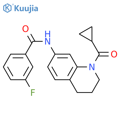 N-(1-cyclopropanecarbonyl-1,2,3,4-tetrahydroquinolin-7-yl)-3-fluorobenzamide structure