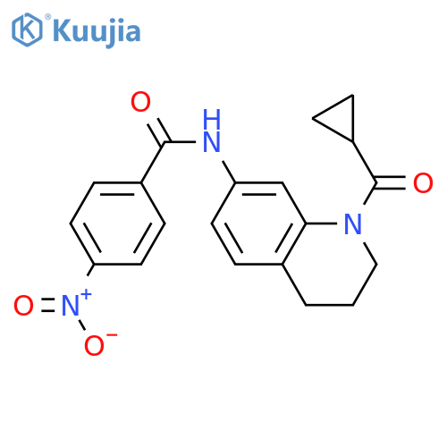 N-(1-cyclopropanecarbonyl-1,2,3,4-tetrahydroquinolin-7-yl)-4-nitrobenzamide structure