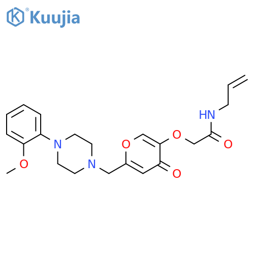 2-(6-{4-(2-methoxyphenyl)piperazin-1-ylmethyl}-4-oxo-4H-pyran-3-yl)oxy-N-(prop-2-en-1-yl)acetamide structure