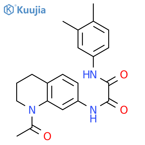 N-(1-acetyl-1,2,3,4-tetrahydroquinolin-7-yl)-N'-(3,4-dimethylphenyl)ethanediamide structure