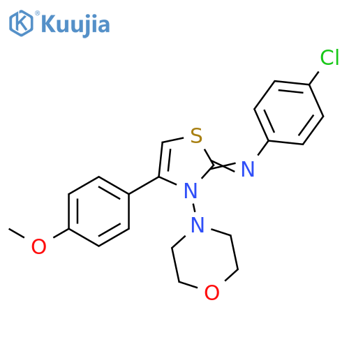 (2Z)-N-(4-chlorophenyl)-4-(4-methoxyphenyl)-3-(morpholin-4-yl)-2,3-dihydro-1,3-thiazol-2-imine structure