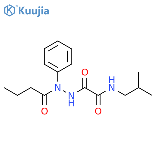 Butanoic acid, 2-[[(2-methylpropyl)amino]oxoacetyl]-1-phenylhydrazide structure