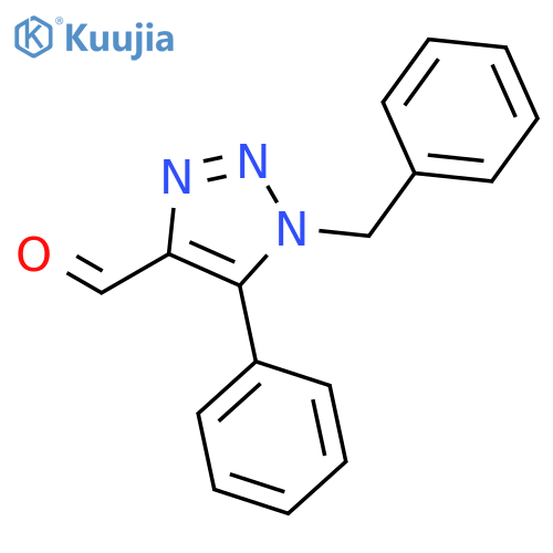 1H-1,2,3-Triazole-4-carboxaldehyde, 5-phenyl-1-(phenylmethyl)- structure