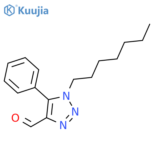 1H-1,2,3-Triazole-4-carboxaldehyde, 1-heptyl-5-phenyl- structure