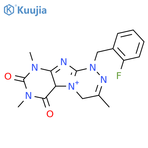 1-(2-fluorophenyl)methyl-3,7,9-trimethyl-1H,4H,6H,7H,8H,9H-1,2,4triazino4,3-gpurine-6,8-dione structure