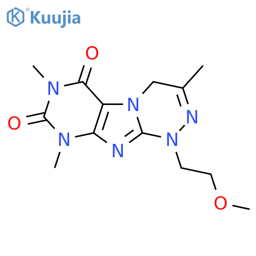1-(2-methoxyethyl)-3,7,9-trimethyl-1H,4H,6H,7H,8H,9H-1,2,4triazino4,3-gpurine-6,8-dione structure