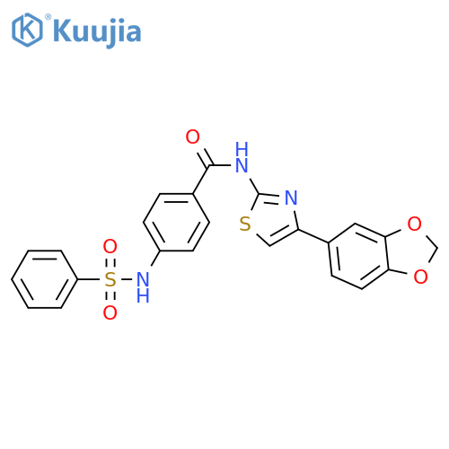 4-benzenesulfonamido-N-4-(2H-1,3-benzodioxol-5-yl)-1,3-thiazol-2-ylbenzamide structure