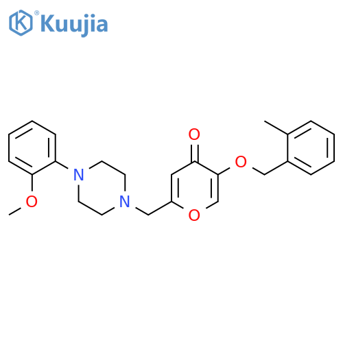2-{4-(2-methoxyphenyl)piperazin-1-ylmethyl}-5-(2-methylphenyl)methoxy-4H-pyran-4-one structure