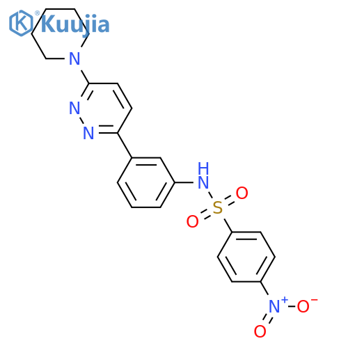 4-nitro-N-{3-6-(piperidin-1-yl)pyridazin-3-ylphenyl}benzene-1-sulfonamide structure