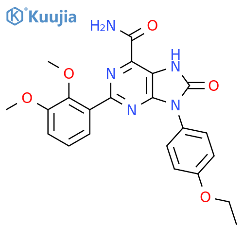 2-(2,3-dimethoxyphenyl)-9-(4-ethoxyphenyl)-8-oxo-8,9-dihydro-7H-purine-6-carboxamide structure