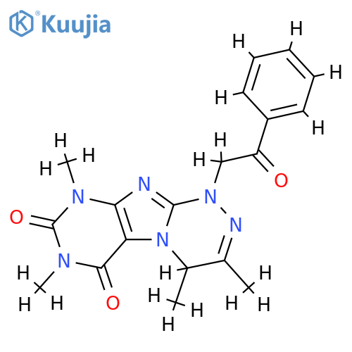 3,4,7,9-tetramethyl-1-(2-oxo-2-phenylethyl)-1H,4H,6H,7H,8H,9H-1,2,4triazino4,3-gpurine-6,8-dione structure