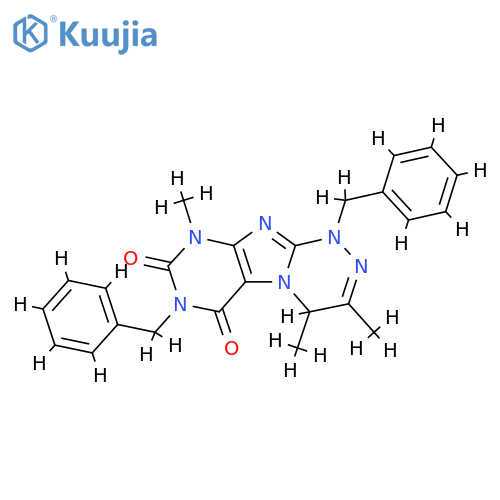 1,7-dibenzyl-3,4,9-trimethyl-1H,4H,6H,7H,8H,9H-1,2,4triazino4,3-gpurine-6,8-dione structure