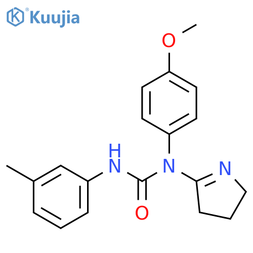 3-(3,4-dihydro-2H-pyrrol-5-yl)-3-(4-methoxyphenyl)-1-(3-methylphenyl)urea structure