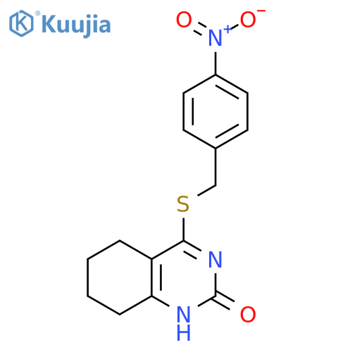 4-{(4-nitrophenyl)methylsulfanyl}-1,2,5,6,7,8-hexahydroquinazolin-2-one structure