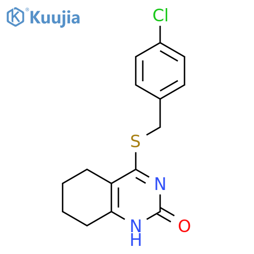 4-{(4-chlorophenyl)methylsulfanyl}-1,2,5,6,7,8-hexahydroquinazolin-2-one structure