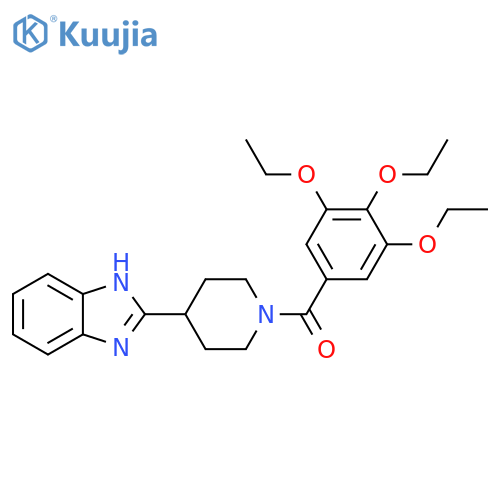 2-1-(3,4,5-triethoxybenzoyl)piperidin-4-yl-1H-1,3-benzodiazole structure