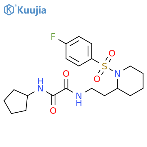 N-cyclopentyl-N'-{2-1-(4-fluorobenzenesulfonyl)piperidin-2-ylethyl}ethanediamide structure