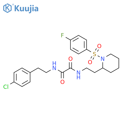 N'-2-(4-chlorophenyl)ethyl-N-{2-1-(4-fluorobenzenesulfonyl)piperidin-2-ylethyl}ethanediamide structure