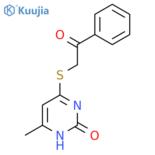 6-methyl-4-(2-oxo-2-phenylethyl)sulfanyl-1,2-dihydropyrimidin-2-one structure