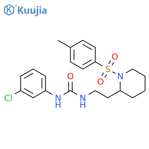 1-(3-chlorophenyl)-3-{2-1-(4-methylbenzenesulfonyl)piperidin-2-ylethyl}urea structure