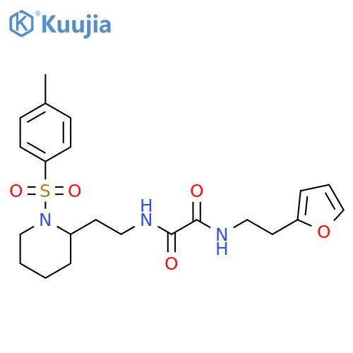 N-2-(furan-2-yl)ethyl-N'-{2-1-(4-methylbenzenesulfonyl)piperidin-2-ylethyl}ethanediamide structure
