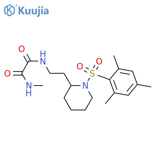 N-methyl-N'-{2-1-(2,4,6-trimethylbenzenesulfonyl)piperidin-2-ylethyl}ethanediamide structure