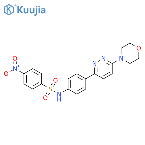 N-{4-6-(morpholin-4-yl)pyridazin-3-ylphenyl}-4-nitrobenzene-1-sulfonamide structure