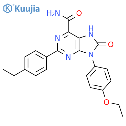 9-(4-ethoxyphenyl)-2-(4-ethylphenyl)-8-oxo-8,9-dihydro-7H-purine-6-carboxamide structure