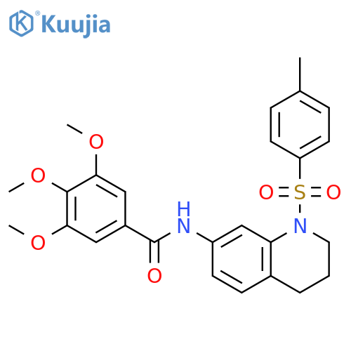 3,4,5-trimethoxy-N-1-(4-methylbenzenesulfonyl)-1,2,3,4-tetrahydroquinolin-7-ylbenzamide structure