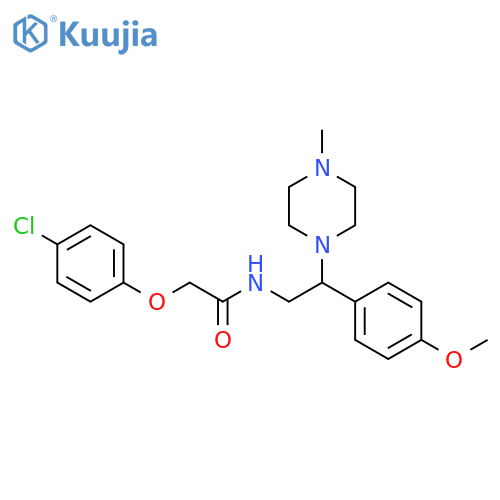 2-(4-chlorophenoxy)-N-2-(4-methoxyphenyl)-2-(4-methylpiperazin-1-yl)ethylacetamide structure