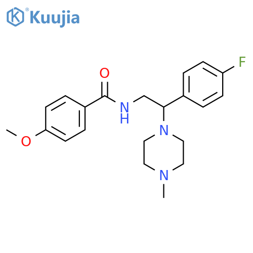 N-2-(4-fluorophenyl)-2-(4-methylpiperazin-1-yl)ethyl-4-methoxybenzamide structure