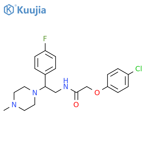 2-(4-chlorophenoxy)-N-2-(4-fluorophenyl)-2-(4-methylpiperazin-1-yl)ethylacetamide structure