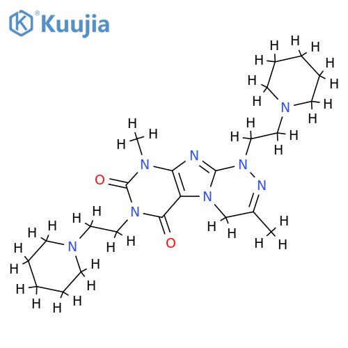 3,9-dimethyl-1,7-bis2-(piperidin-1-yl)ethyl-1H,4H,6H,7H,8H,9H-1,2,4triazino4,3-gpurine-6,8-dione structure