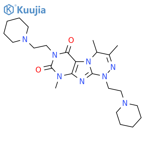 3,4,9-trimethyl-1,7-bis2-(piperidin-1-yl)ethyl-1H,4H,6H,7H,8H,9H-1,2,4triazino4,3-gpurine-6,8-dione structure