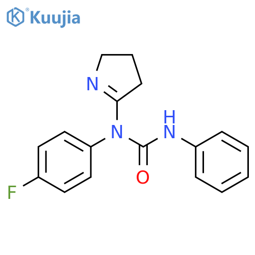 3-(3,4-dihydro-2H-pyrrol-5-yl)-3-(4-fluorophenyl)-1-phenylurea structure