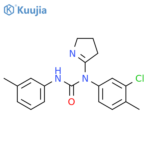 3-(3-chloro-4-methylphenyl)-3-(3,4-dihydro-2H-pyrrol-5-yl)-1-(3-methylphenyl)urea structure