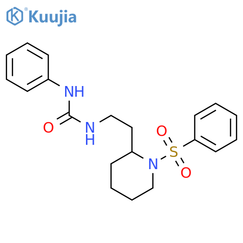 3-{2-1-(benzenesulfonyl)piperidin-2-ylethyl}-1-phenylurea structure