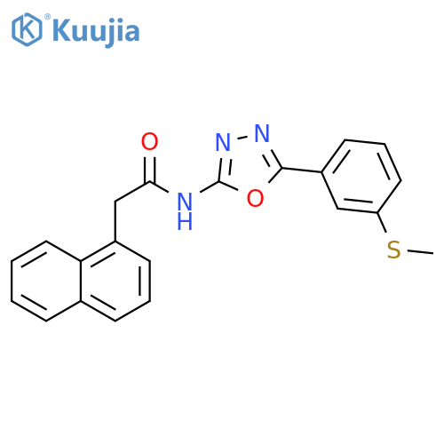 N-{5-3-(methylsulfanyl)phenyl-1,3,4-oxadiazol-2-yl}-2-(naphthalen-1-yl)acetamide structure