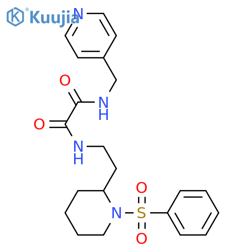 N-{2-1-(benzenesulfonyl)piperidin-2-ylethyl}-N'-(pyridin-4-yl)methylethanediamide structure