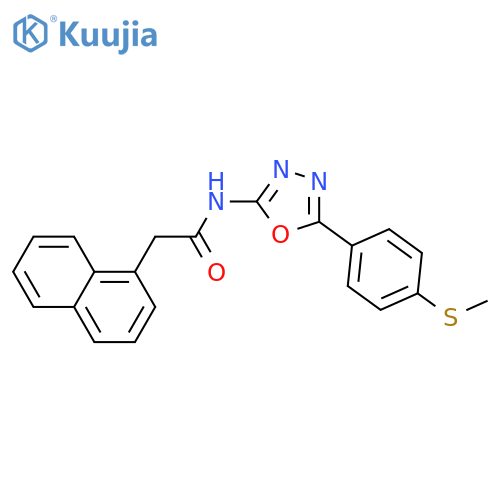 N-{5-4-(methylsulfanyl)phenyl-1,3,4-oxadiazol-2-yl}-2-(naphthalen-1-yl)acetamide structure