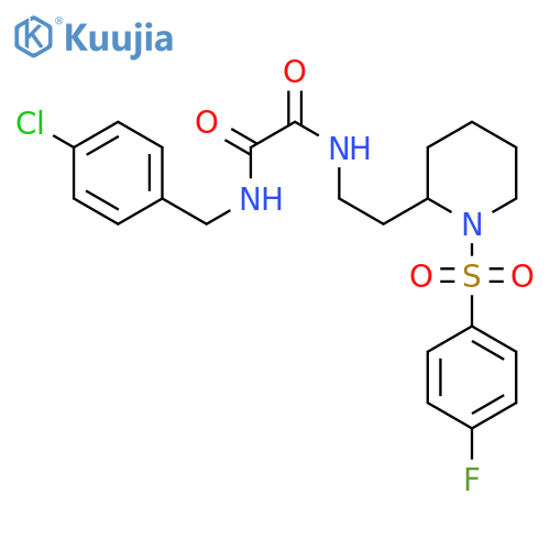 N'-(4-chlorophenyl)methyl-N-{2-1-(4-fluorobenzenesulfonyl)piperidin-2-ylethyl}ethanediamide structure